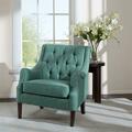 Madison Park Qwen Button Tufted Chair, Teal FPF18-0512